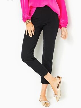 NWT Lilly Pulitzer Merrin Bi-Stretch Pant - Black - Size 00